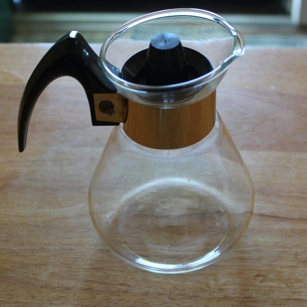 Corning Small Carafe Gold Banded